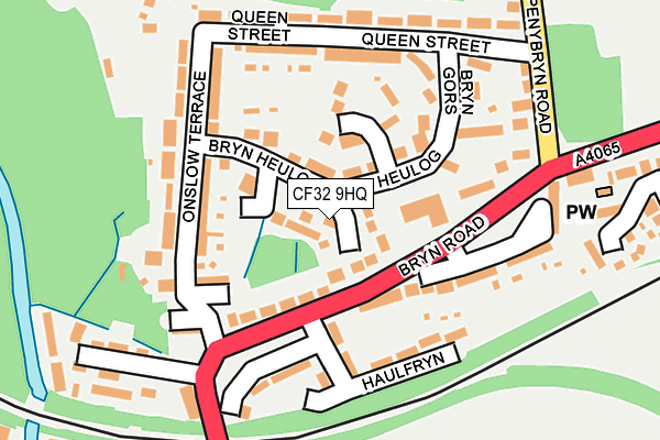 CF32 9HQ map - OS OpenMap – Local (Ordnance Survey)