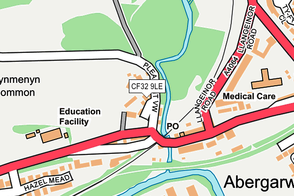 CF32 9LE map - OS OpenMap – Local (Ordnance Survey)