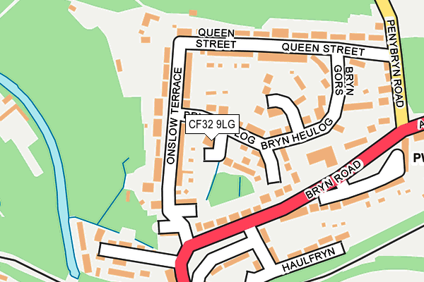 CF32 9LG map - OS OpenMap – Local (Ordnance Survey)