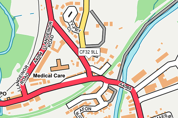 CF32 9LL map - OS OpenMap – Local (Ordnance Survey)