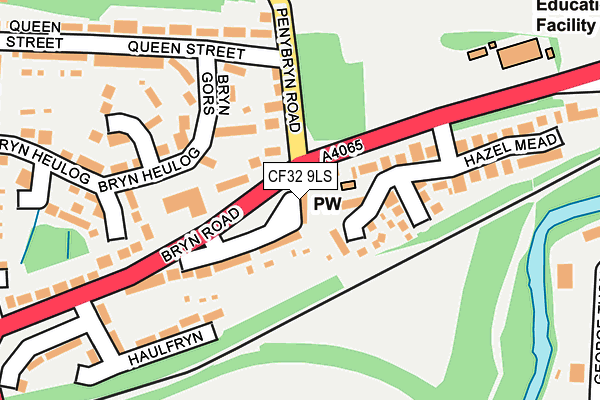 CF32 9LS map - OS OpenMap – Local (Ordnance Survey)