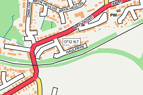CF32 9LT map - OS OpenMap – Local (Ordnance Survey)