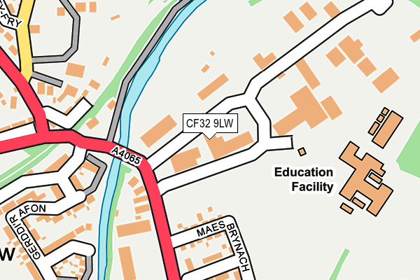 CF32 9LW map - OS OpenMap – Local (Ordnance Survey)