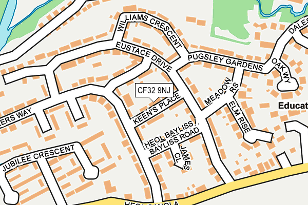 CF32 9NJ map - OS OpenMap – Local (Ordnance Survey)