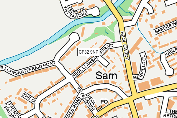 CF32 9NP map - OS OpenMap – Local (Ordnance Survey)