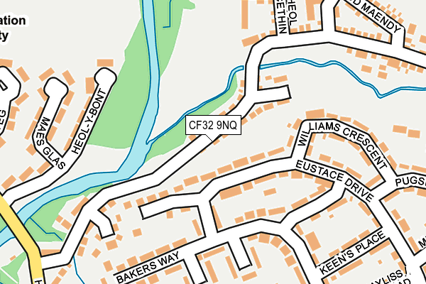 CF32 9NQ map - OS OpenMap – Local (Ordnance Survey)