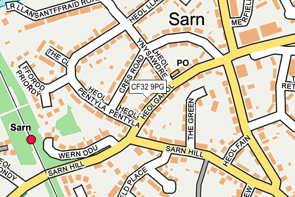 CF32 9PG map - OS OpenMap – Local (Ordnance Survey)