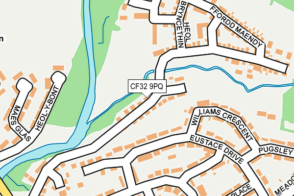 CF32 9PQ map - OS OpenMap – Local (Ordnance Survey)