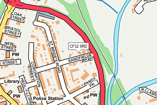 CF32 9RD map - OS OpenMap – Local (Ordnance Survey)
