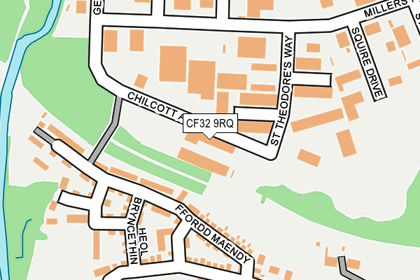 CF32 9RQ map - OS OpenMap – Local (Ordnance Survey)