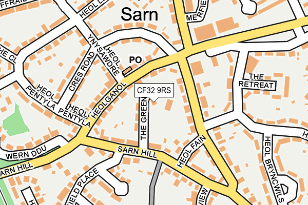 CF32 9RS map - OS OpenMap – Local (Ordnance Survey)