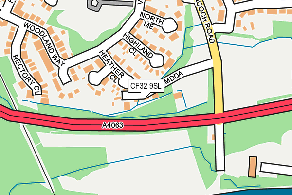 CF32 9SL map - OS OpenMap – Local (Ordnance Survey)