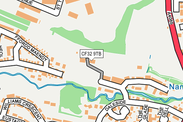 CF32 9TB map - OS OpenMap – Local (Ordnance Survey)