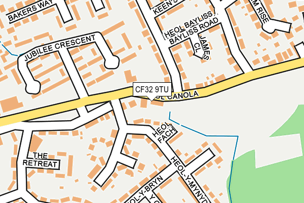 CF32 9TU map - OS OpenMap – Local (Ordnance Survey)