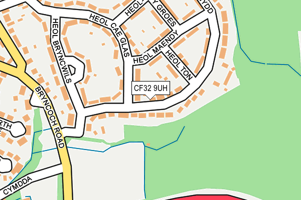 CF32 9UH map - OS OpenMap – Local (Ordnance Survey)