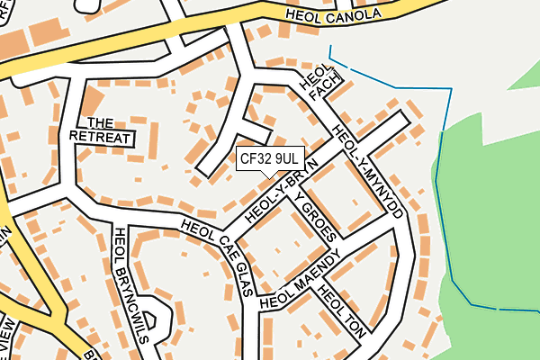 CF32 9UL map - OS OpenMap – Local (Ordnance Survey)