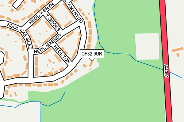 CF32 9UR map - OS OpenMap – Local (Ordnance Survey)