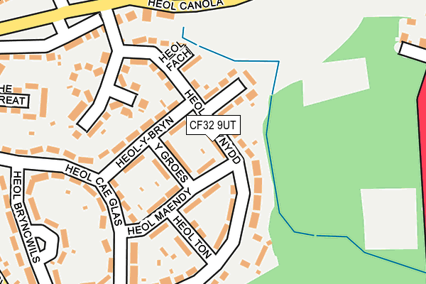 CF32 9UT map - OS OpenMap – Local (Ordnance Survey)