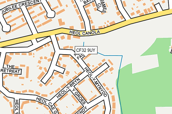 CF32 9UY map - OS OpenMap – Local (Ordnance Survey)