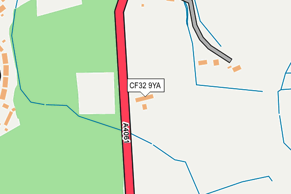 CF32 9YA map - OS OpenMap – Local (Ordnance Survey)