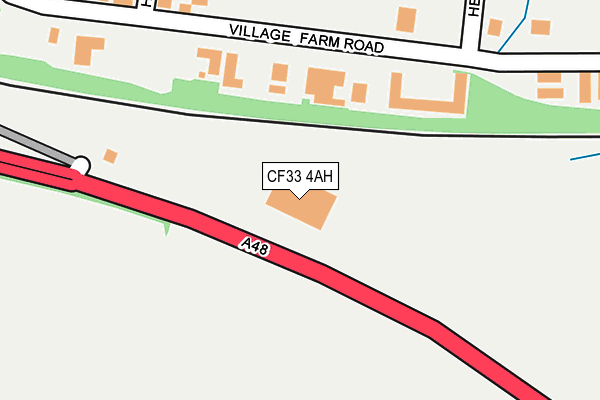 CF33 4AH map - OS OpenMap – Local (Ordnance Survey)