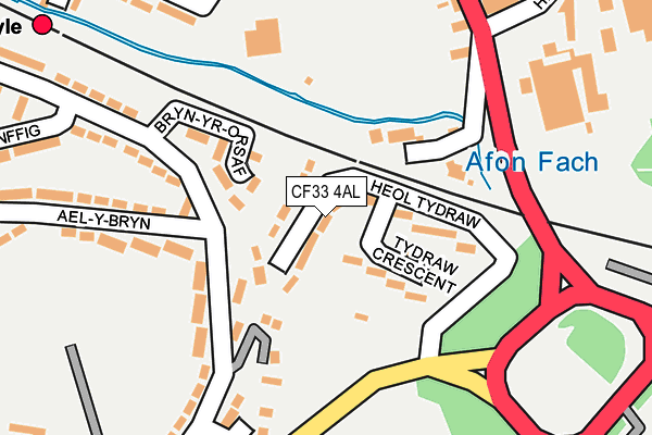 CF33 4AL map - OS OpenMap – Local (Ordnance Survey)