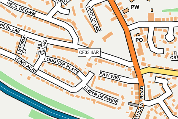 CF33 4AR map - OS OpenMap – Local (Ordnance Survey)