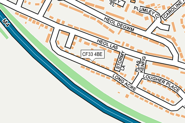 CF33 4BE map - OS OpenMap – Local (Ordnance Survey)