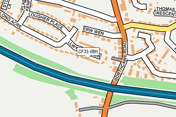 CF33 4BH map - OS OpenMap – Local (Ordnance Survey)