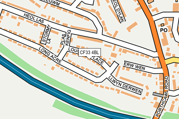 CF33 4BL map - OS OpenMap – Local (Ordnance Survey)