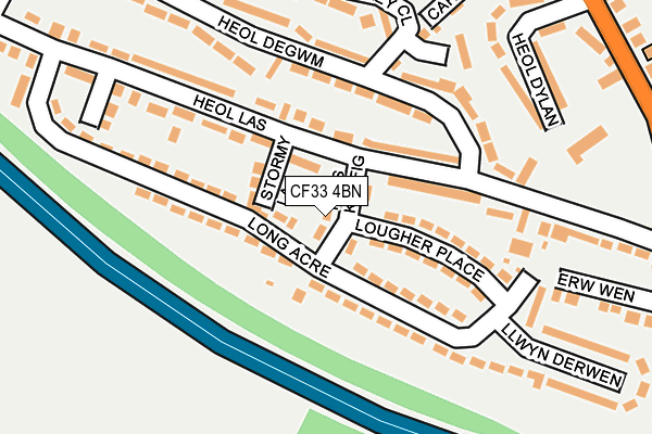 CF33 4BN map - OS OpenMap – Local (Ordnance Survey)
