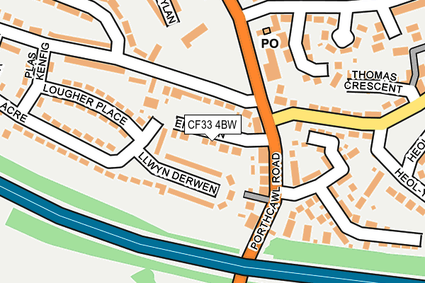 CF33 4BW map - OS OpenMap – Local (Ordnance Survey)