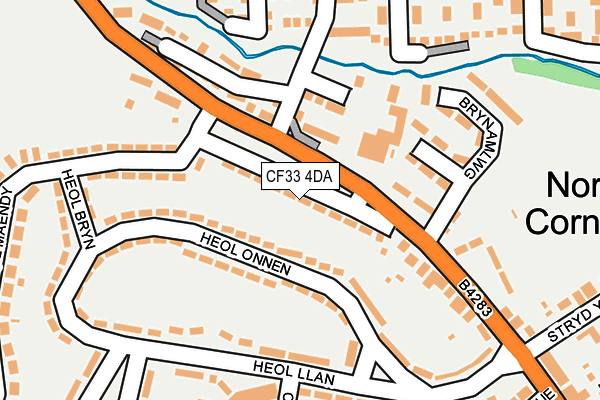 CF33 4DA map - OS OpenMap – Local (Ordnance Survey)