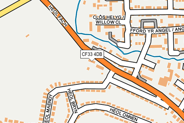 CF33 4DB map - OS OpenMap – Local (Ordnance Survey)