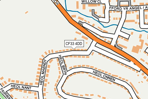 CF33 4DD map - OS OpenMap – Local (Ordnance Survey)