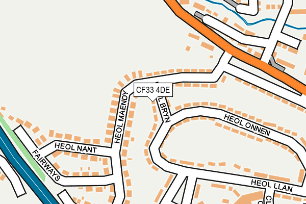 CF33 4DE map - OS OpenMap – Local (Ordnance Survey)