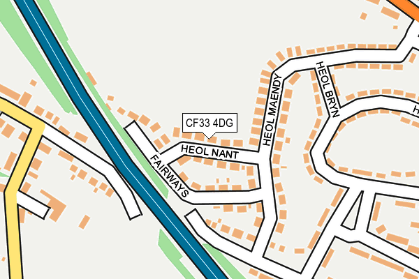 CF33 4DG map - OS OpenMap – Local (Ordnance Survey)
