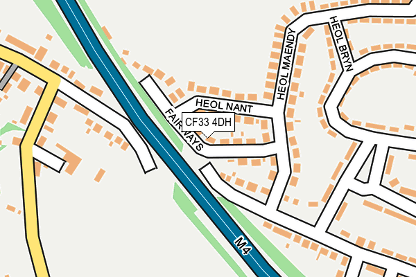 CF33 4DH map - OS OpenMap – Local (Ordnance Survey)
