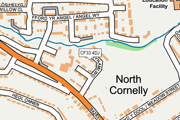 CF33 4DJ map - OS OpenMap – Local (Ordnance Survey)