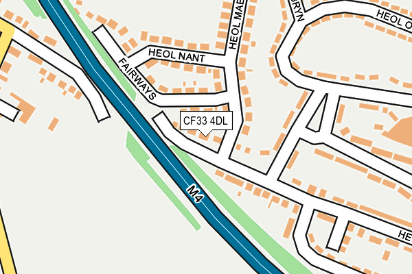 CF33 4DL map - OS OpenMap – Local (Ordnance Survey)