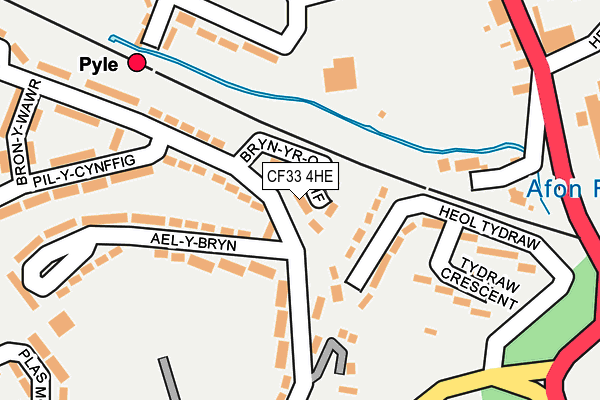 CF33 4HE map - OS OpenMap – Local (Ordnance Survey)