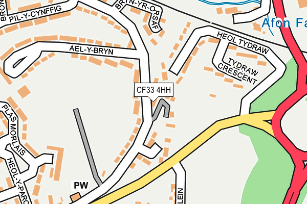 CF33 4HH map - OS OpenMap – Local (Ordnance Survey)