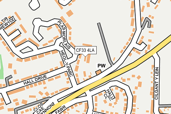 CF33 4LA map - OS OpenMap – Local (Ordnance Survey)