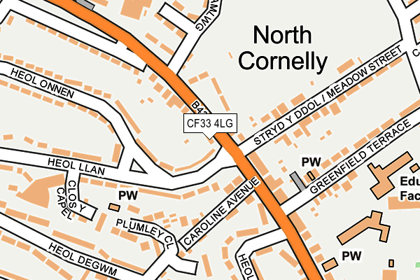 CF33 4LG map - OS OpenMap – Local (Ordnance Survey)