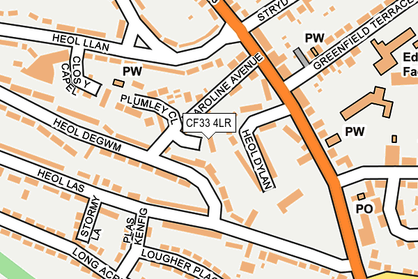 CF33 4LR map - OS OpenMap – Local (Ordnance Survey)