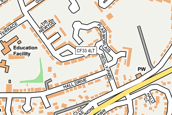 CF33 4LT map - OS OpenMap – Local (Ordnance Survey)