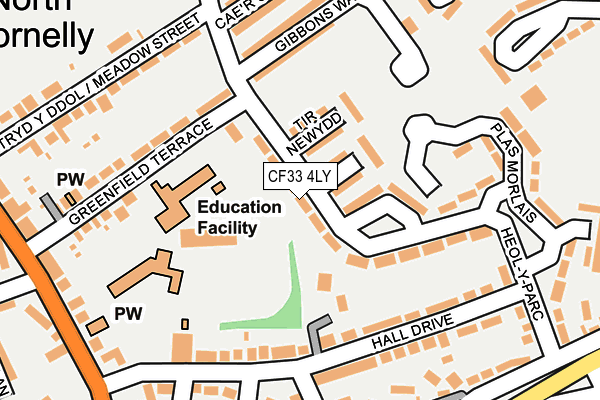 CF33 4LY map - OS OpenMap – Local (Ordnance Survey)