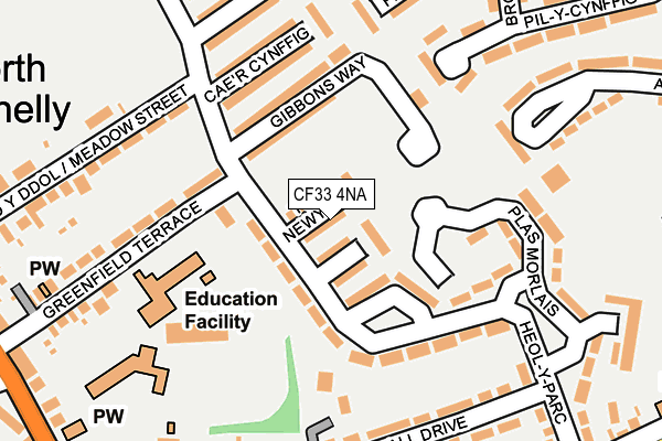 CF33 4NA map - OS OpenMap – Local (Ordnance Survey)