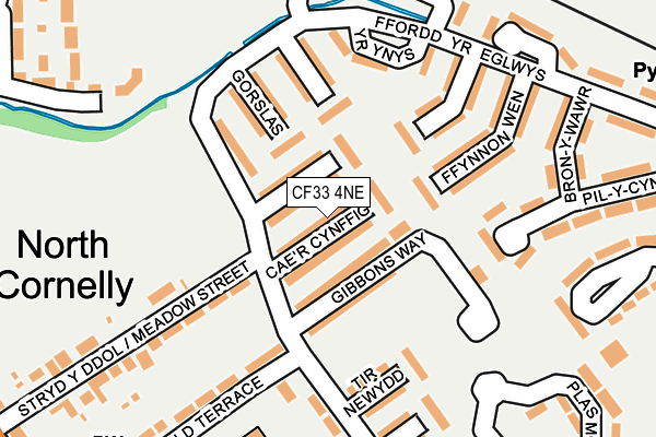 CF33 4NE map - OS OpenMap – Local (Ordnance Survey)