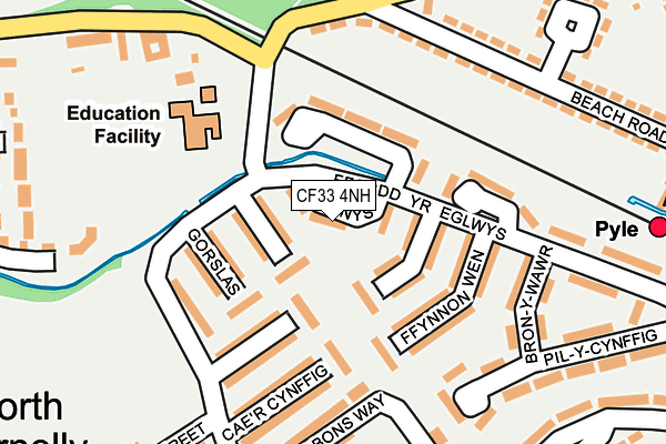 CF33 4NH map - OS OpenMap – Local (Ordnance Survey)